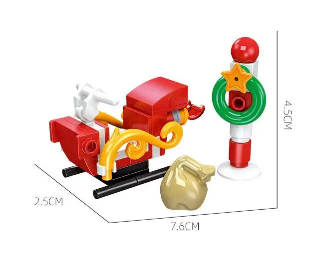 Christmas Building Blocks Toy Set – Santa Claus & Reindeer Action Figures Gift