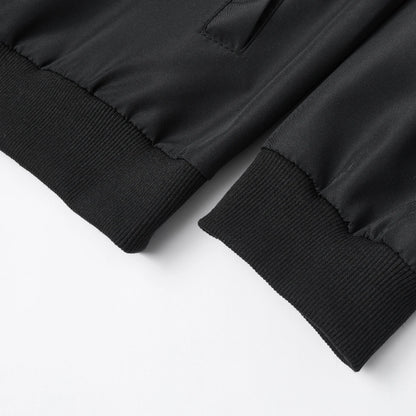 2024 Men's Spring Autumn Jacket – Short Loose Baseball Collar, Solid Color, Business Casual Thin Coat