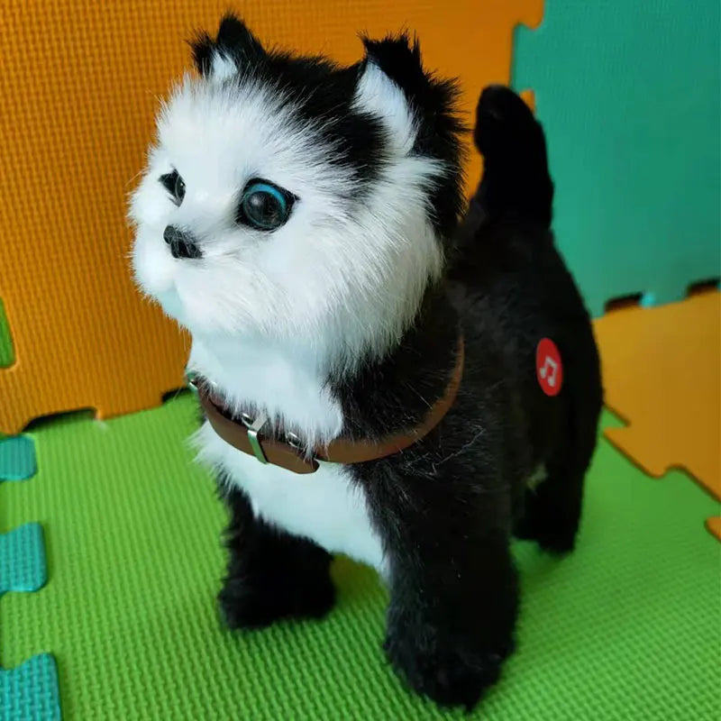 Robot Cat Electronic Plush Toy - Singing, Walking Electric Kitten with Leash Control, Music Pet for Kids