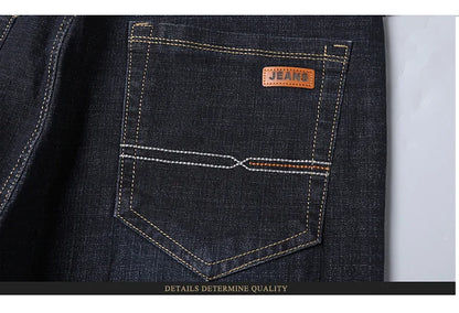 Men’s Classic Black Jeans — Soft Biker Denim Pants Jean Homme Pantalones Hombre Masculino Overalls, Sizes 32-38