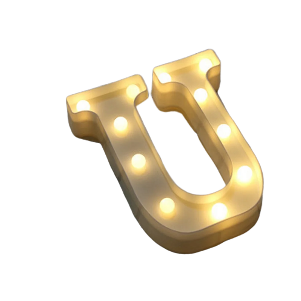 LED Number & Letter Night Light - Luminous A-Z Alphabet & 0-9 Lamp for Party and Wedding Decor