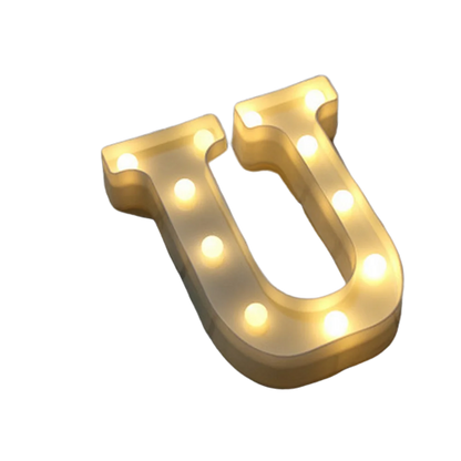 LED Number & Letter Night Light - Luminous A-Z Alphabet & 0-9 Lamp for Party and Wedding Decor