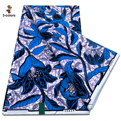 2026 Original African Wax Print Fabric - 100% Cotton Nigerian Ankara Batik Soft Pagne Material