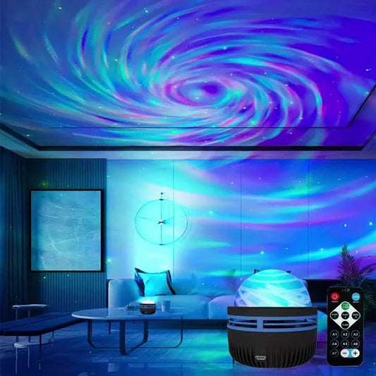 RGB Galaxy Star Projector - USB Powered Remote Control Night Light Lamp for Birthday Gifts Party Room Decor