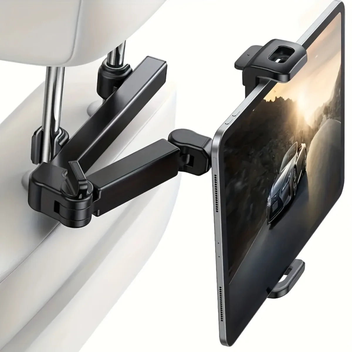 Car Tablet Holder - Headrest Mount Stand for iPad Air, Mini & 4.7-12.9" Devices
