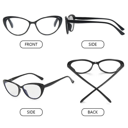 Fashion Cat Eye Reading Glasses for Women & Men – Computer Eyewear for Hyperopia & Presbyopia, Diopter +1.0 to +4.0