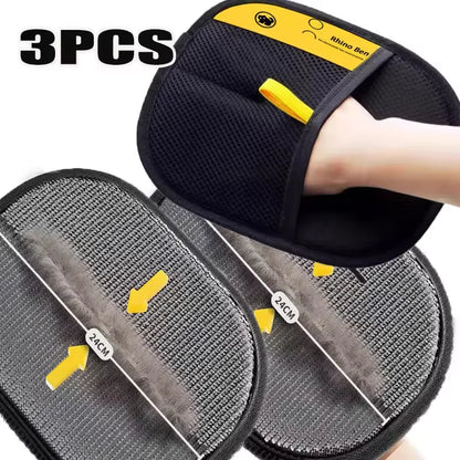 Upgraded Pet Hair Removal Gloves – Reusable Double-Sided Grooming Gloves for Pets, Fur & Carpet Cleaning