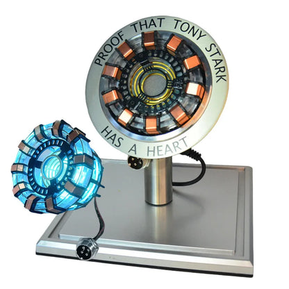Avenger Iron Man MK1 Arc Reactor – Tony Stark Heart of Mark Figure with LED Light, 1:1 Cosplay Toy Chest Lamp for Kids Gift