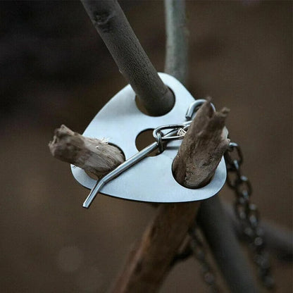 Portable Camping Hanging Tripod with Bag - Steel BBQ Rack for Picnics, Bonfires, and Outdoor Parties - Multifunctional Fire Tool for Cooking and Hanging