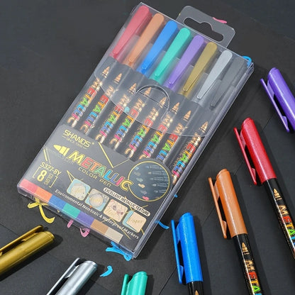 8-Pack Temporary Tattoo Pens – Liquid Ink for Body Art, Parties & Celebrations