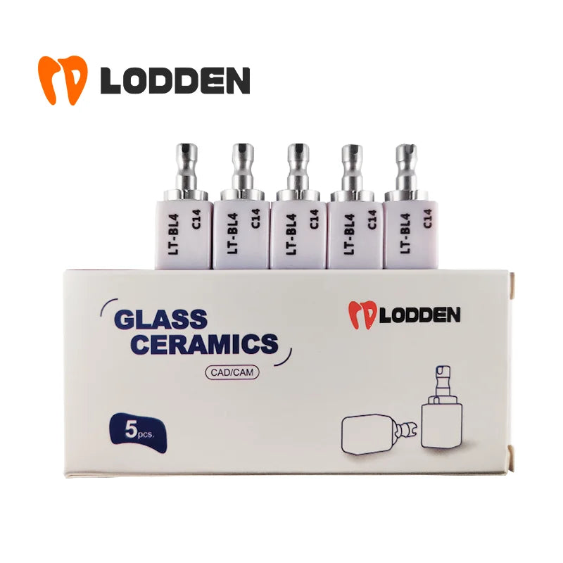 5pcs Lithium Disilicate Blocks for CAD CAM – C14 HT/LH/MT/MO Glass Ceramic Milling Material for Dental Lab
