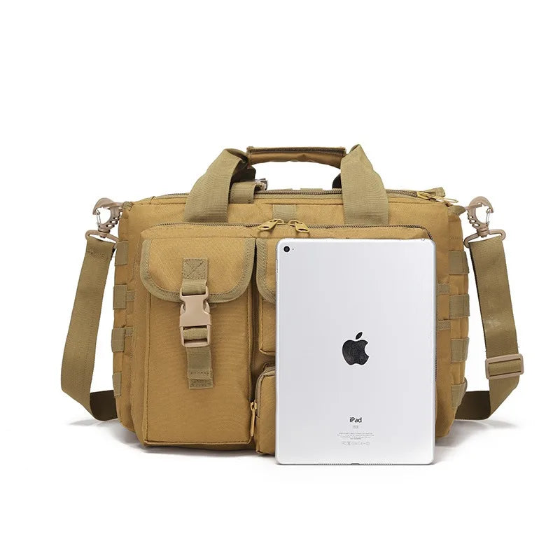New Strategic Nylon Backpack – Multifunctional Messenger Shoulder Bag, Wear-Resistant Laptop Briefcase for Outdoor Climbing