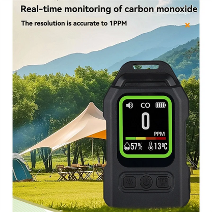 ABLK Portable Carbon Monoxide Detector - CO Concentration Alarm with Temperature & Humidity Monitor for Home & Indoor Use
