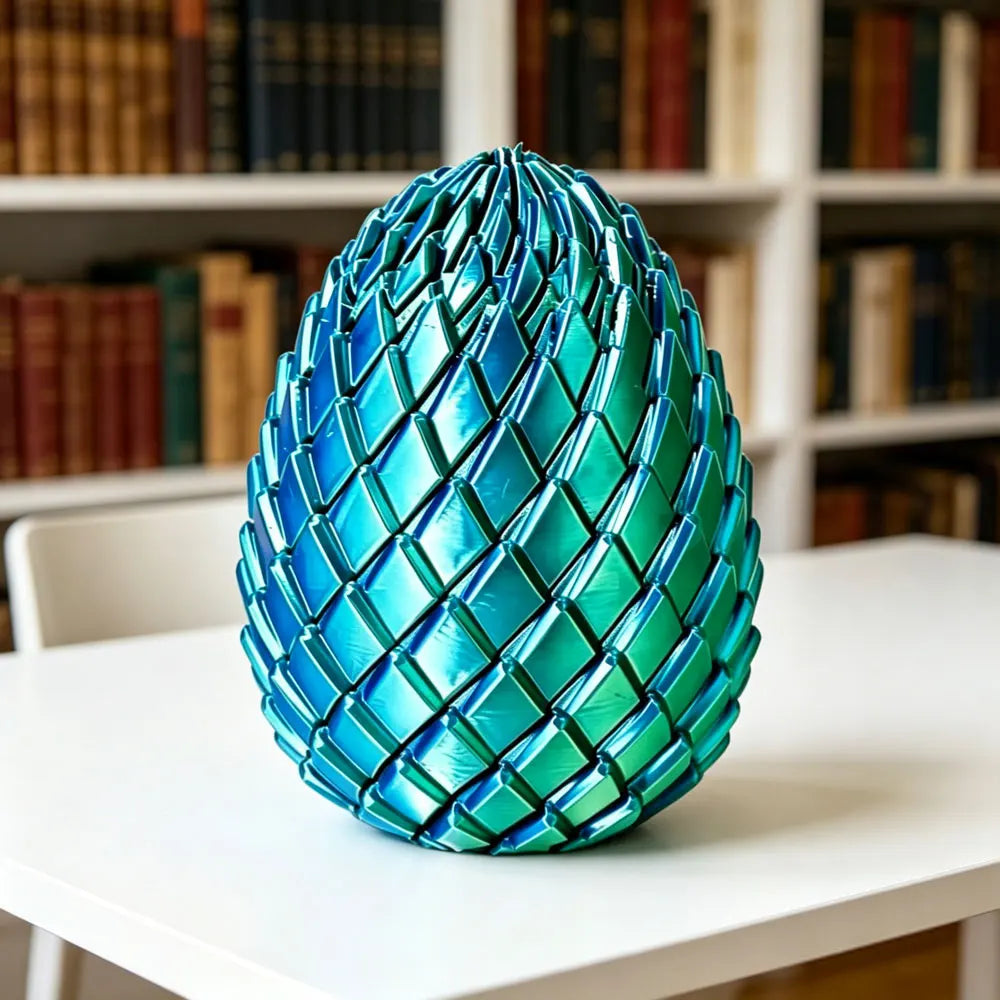 3D Printed Dragon Egg Stress Relief Toy - Deformable Twist Desk Ornament