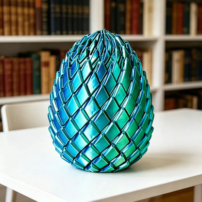 3D Printed Dragon Egg Stress Relief Toy - Deformable Twist Desk Ornament