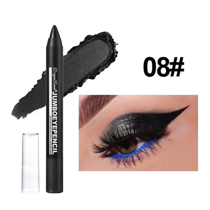 12-Color Waterproof Eyeshadow Pencil – Long-Lasting Pigment Blue Purple Black Eye Shadow Stick