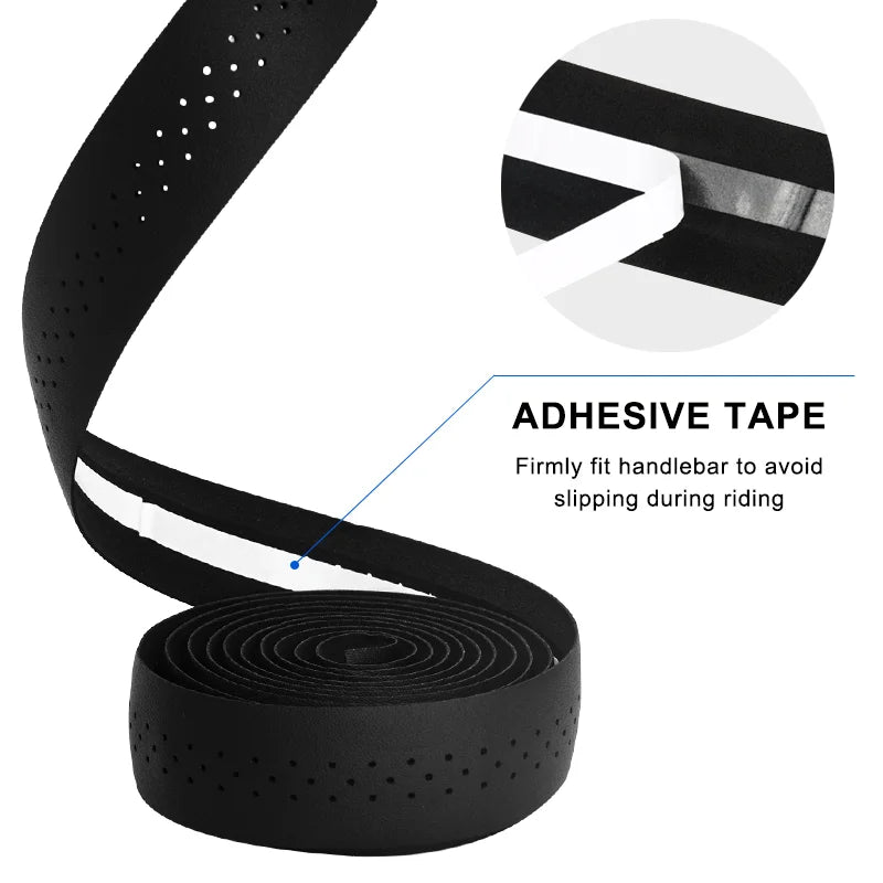 RIDERACE Bicycle Handlebar Tape – Anti-Slip PU EVA Breathable Damping Straps for Road Bike Anti-Vibration Grip