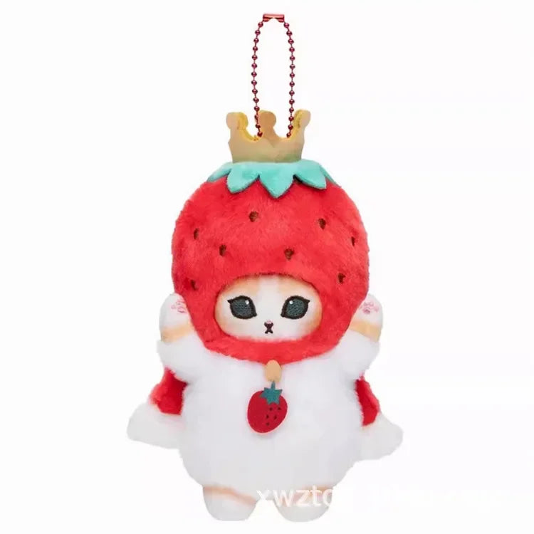Hot Kawaii Plush Keychain Pendant — Mofusand Shark Cat & Cross-Dressing Hello Kitty/Kuromi Backpack Charm