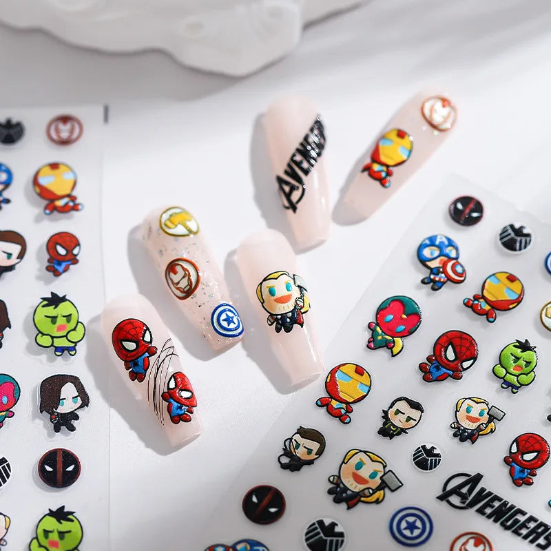 Cute Snoopy 5D Nail Stickers – Cartoon Anime Nail Art Decoration