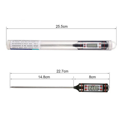 Professional Digital Kitchen Thermometer – Stainless Steel Probe for Meat, BBQ & Cooking