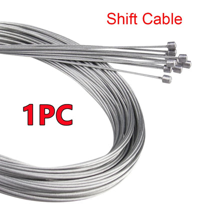 MTB Bicycle Brake Cable Set - 2M Gear Shifter Speed Line Inner Wire for Road Bike & Fixed Gear Cycling Repair