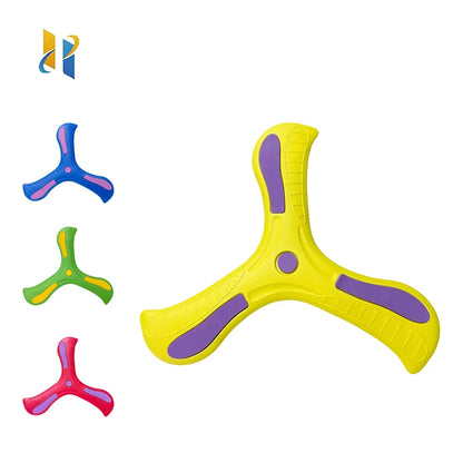 Soft Three-Leaf Boomerang Flying Disc - Interactive Outdoor Sports Toy for Kids and Adults, Fun Gifts and Active Play