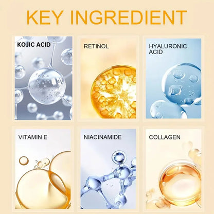 YOUNGCOME Kojic Acid Serum & Cream Set - 2-in-1 Brightening Skincare for Dark Spots, Acne Marks & Even Skin Tone