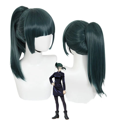 Jujutsu Kaisen Maki Zenin Cosplay Costume — Glasses, Wig, Top & Skirt Full Set for Halloween, Women & Men Uniform