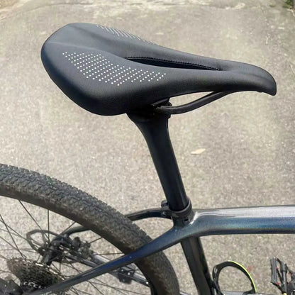 Elitaone MTB Carbon Saddle — 240x143mm Road Bike Seat | Super Light 90g UD Bare Carbon Finish