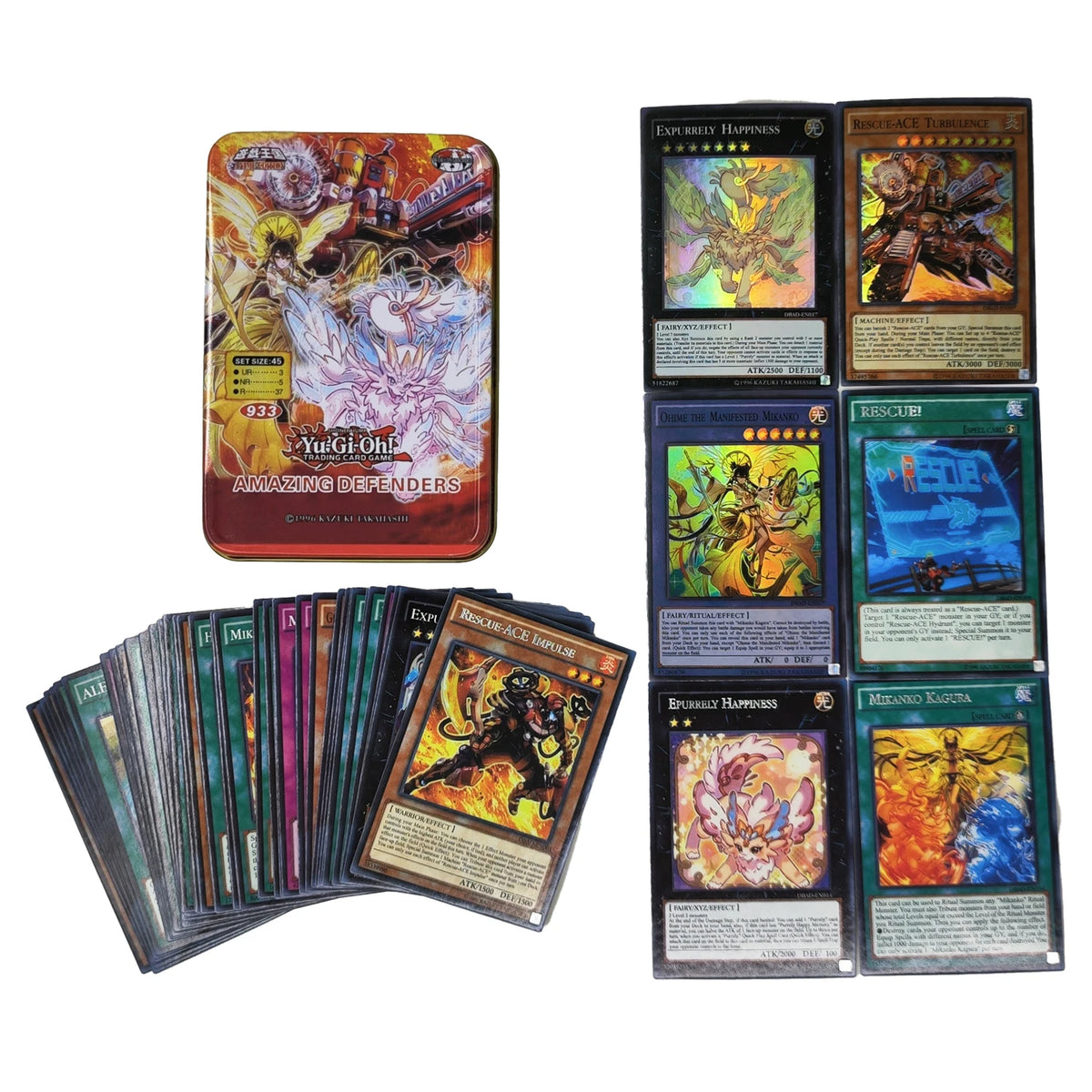 Yu-Gi-Oh! Kaiba Pack 3 Card Deck - English TCG Holographic Blue-Eyes White Dragon Cards with Tin Box