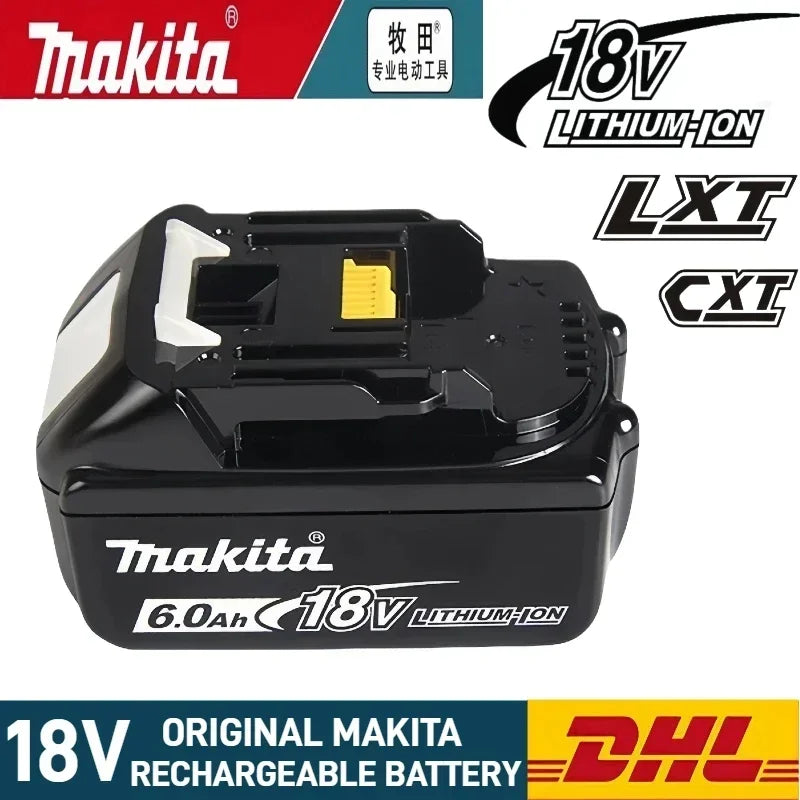 Genuine Makita 6AH BL1860 18V Li-Ion Battery — Replacement for BL1850 & BL1840, Compatible with 18V Screwdrivers, BMS TPCELL