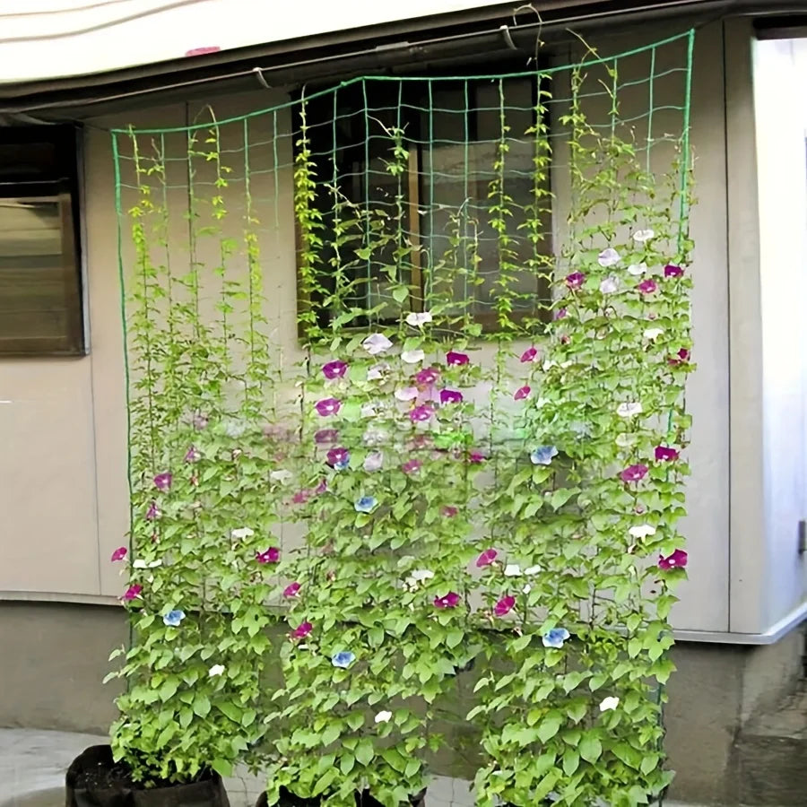 Heavy Duty Garden Trellis Netting - UV Stabilized Polyethylene Climbing Support for Cucumbers, Vines & Tomatoes