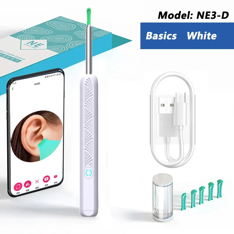 Wireless Ear Cleaner with Camera – USB-C Rechargeable Otoscope Earpick, Wax Removal Endoscope Tool with Mini Camera