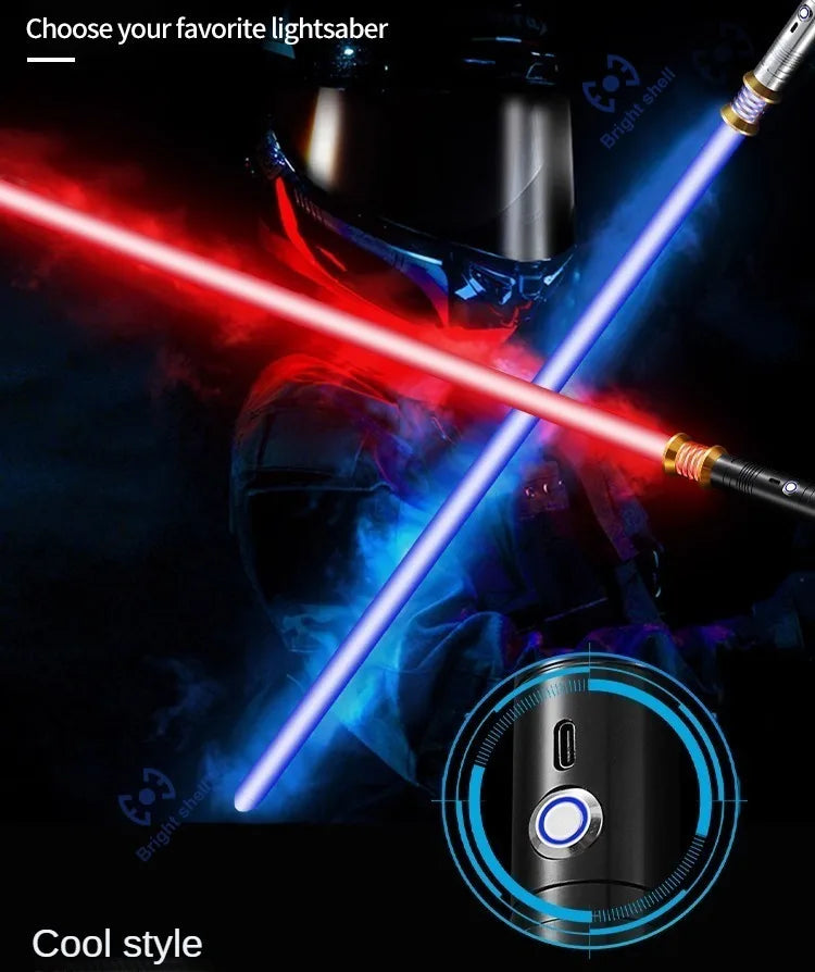 RGB Metal Lightsaber Toy – 15-Color Changing Laser Sword with Sound Effects, Force FX Jedi Blaster Gift for Kids