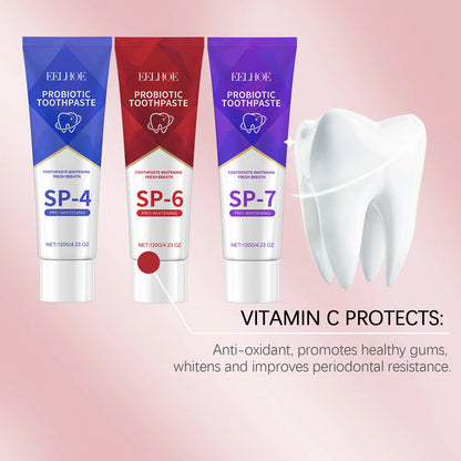 SP-6 Whitening Toothpaste with Probiotics – Plaque & Tartar Removal, Fresh Breath & Oral Hygiene