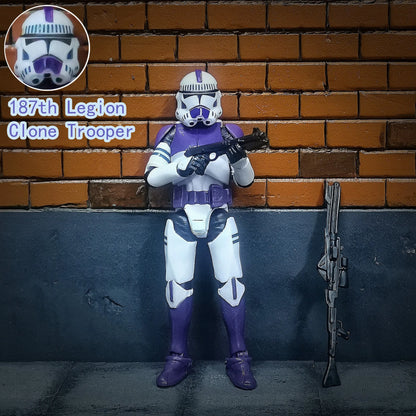 Star Wars 3.75" Clone Trooper Action Figure — 1/18 501st & 187th Legion REX ARF P1/P2 Toy Model