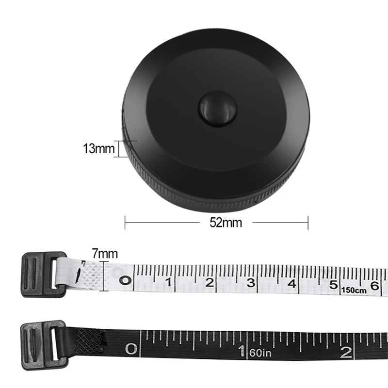 150cm Mini Tape Measure - Portable Keychain Sewing & Tailoring Ruler
