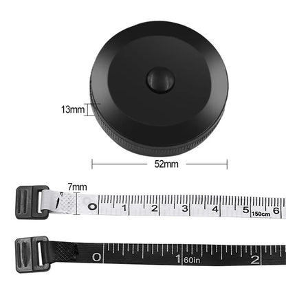150cm Mini Tape Measure - Portable Keychain Sewing & Tailoring Ruler