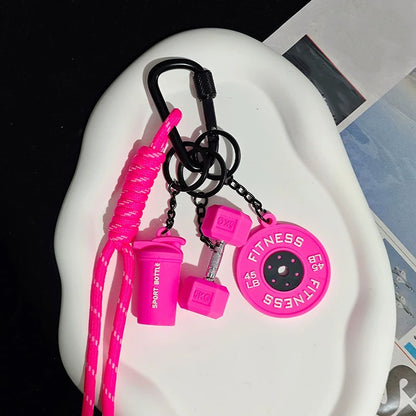 Fitness Keychain - Gym Lover Sports Charm for Workout Bags & Water Bottles