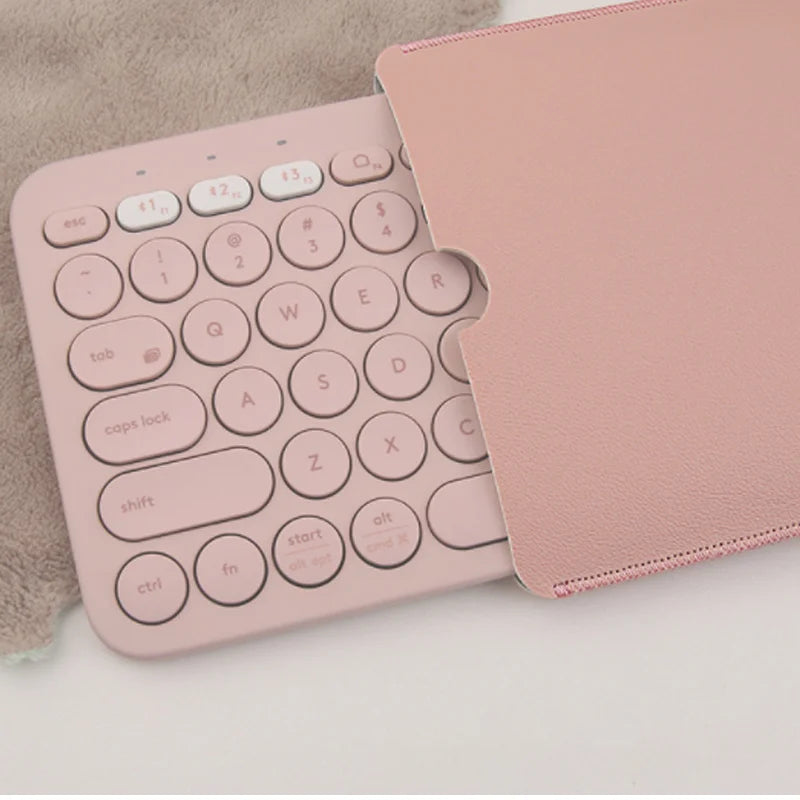 PU Leather Keyboard Case - Protective Storage Bag and Dust Cover for Logitech K380 Wireless Keyboard