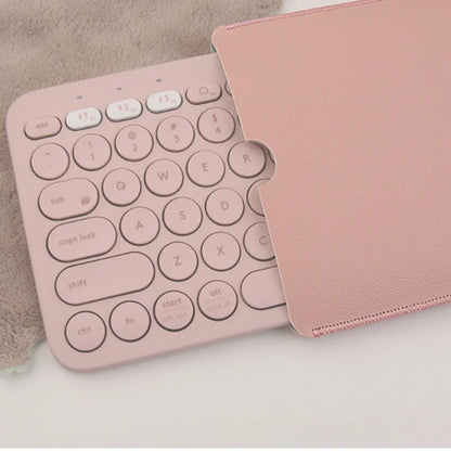 PU Leather Keyboard Case - Protective Storage Bag and Dust Cover for Logitech K380 Wireless Keyboard