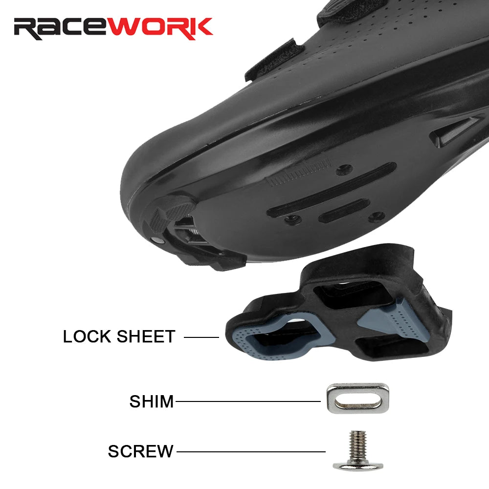 RACEWORK Carbon Fiber Road Bike Pedals Ultra-Light SPD Keo Self-Locking Professional Cycling Pedals
