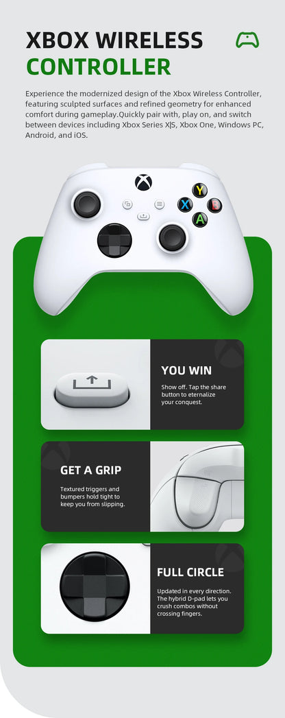 100% Original Microsoft Xbox Series S 512GB – Unlocked Version Game Console with Xbox Wireless Controller