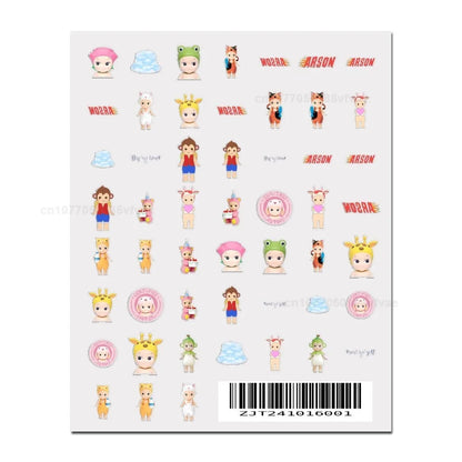 S-Sonnies Angels 3D Nail Art Stickers - Cartoon Adhesive Decal Stickers for Manicure & Nail Parts