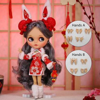 ICY DBS Blythe 1/6 BJD Doll – 30cm Tan Skin Matte Face Jointed Body, Anime Girl Toy Gift