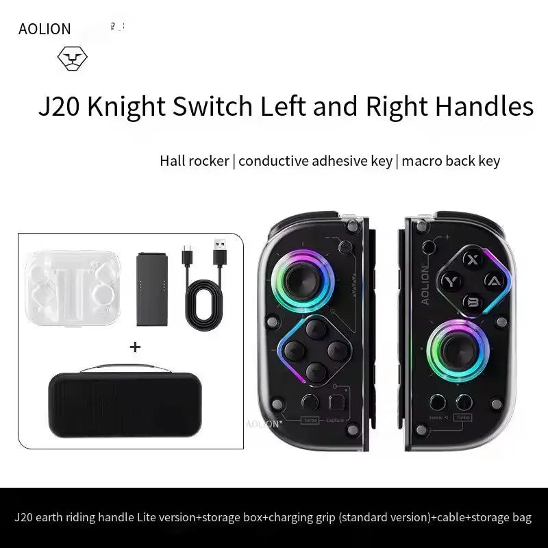 Aolion J20 Knight Wireless Gamepad — Motion-Sensing Custom Joystick for NS Joycon, Left & Right Switch Game Accessories