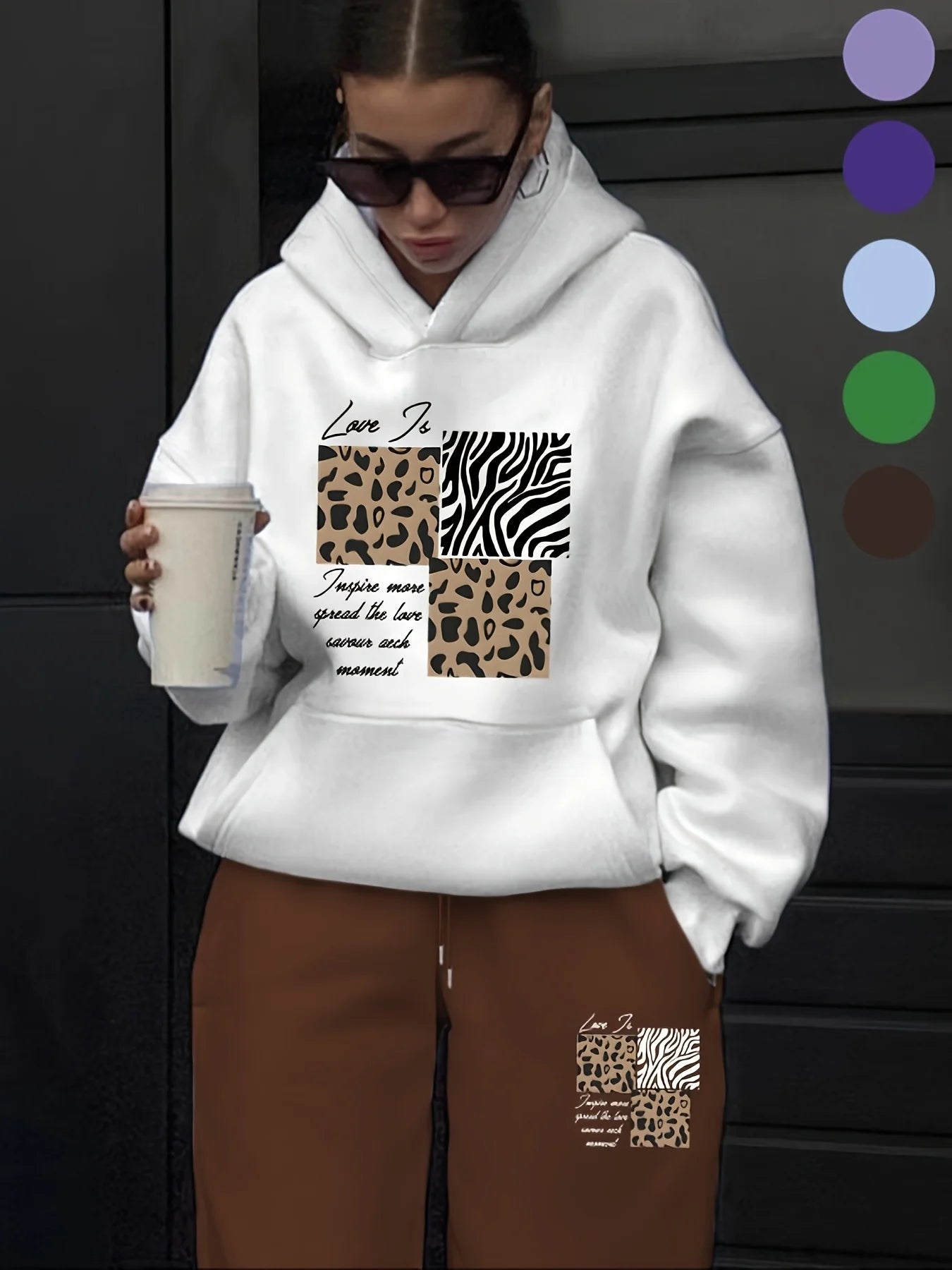 Women's 2-Piece Tracksuit Set - Hooded Sweatshirt & Sweatpants Casual Jogging Sports Outfit