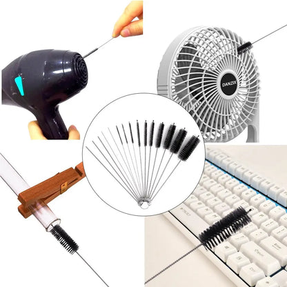 Nylon Cleaning Brush Set - Multi-Functional Spray, Straw, Sewing Machine & Paint Gun Cleaning Tools