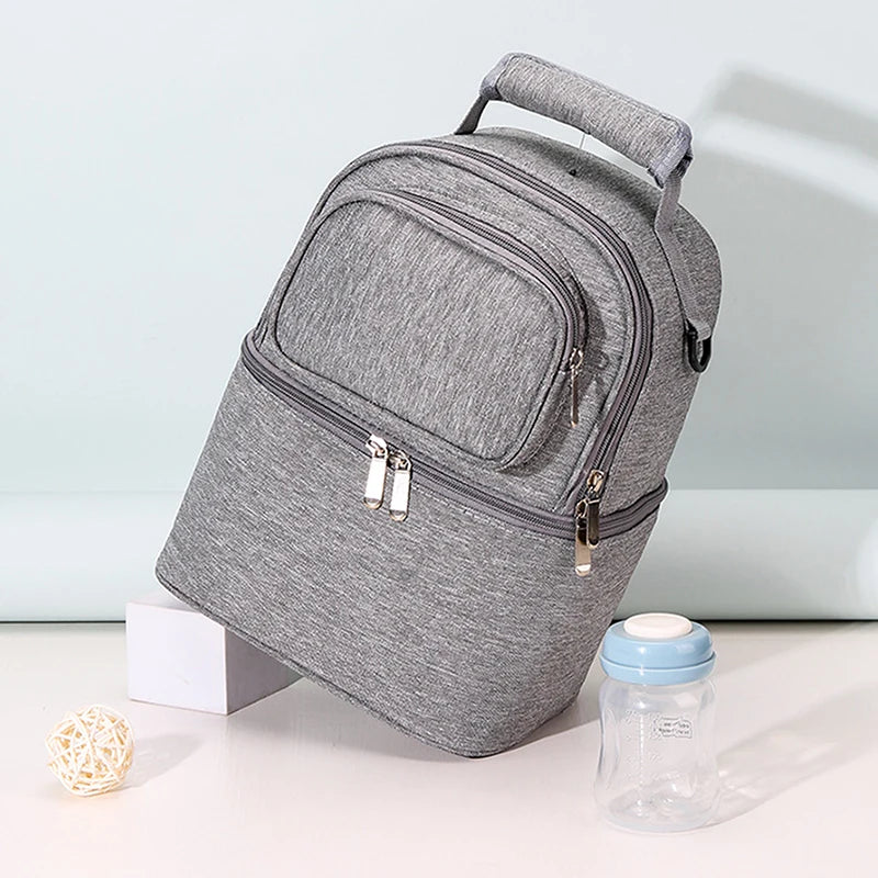 Folding Large-Capacity Breast Milk Storage Backpack – Portable Crib Bed, Mommy Outing Bag with Insulation for Baby