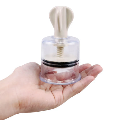 Rotating Handle Suction Cupping Set – 4 Sizes Twist Vacuum Cups for Nipple Enhancement & Anti-Cellulite Massage